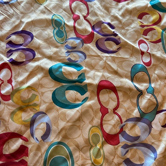 Coach Multicolor Patterned Scarf! - Picture 3 of 7